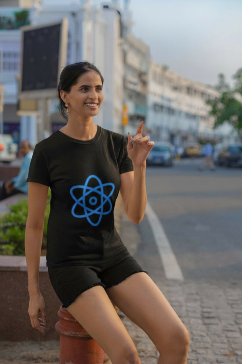 React Design Printed Unisex Classic Crew React T-Shirt